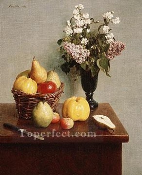  henri - Naturaleza muerta con flores y frutas 1866 Henri Fantin Latour